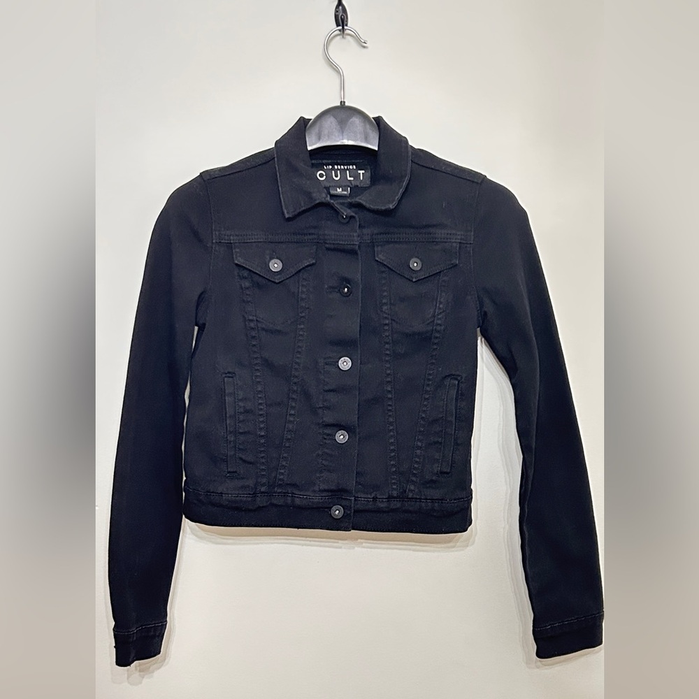 LIP SERVICE CULT CROPPED JEAN JACKET